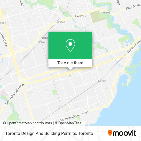 Toronto Design And Building Permits map