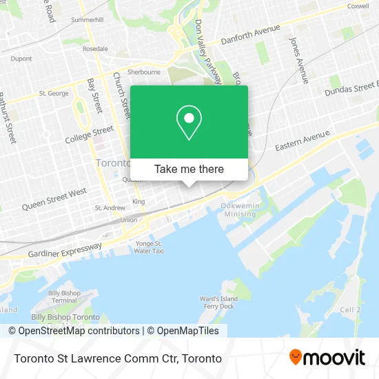 Toronto St Lawrence Comm Ctr map