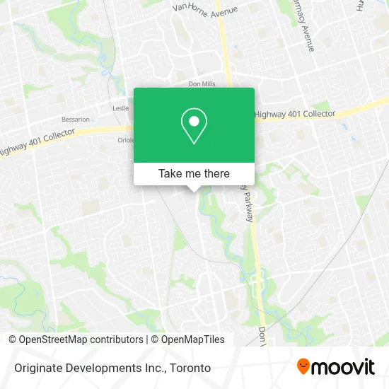 Originate Developments Inc. map