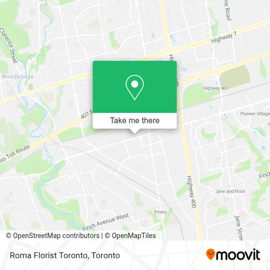 Roma Florist Toronto map
