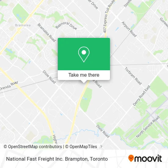 National Fast Freight Inc. Brampton map