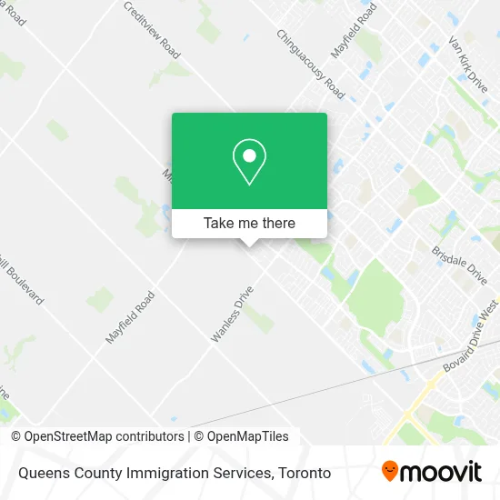 Queens County Immigration Services map