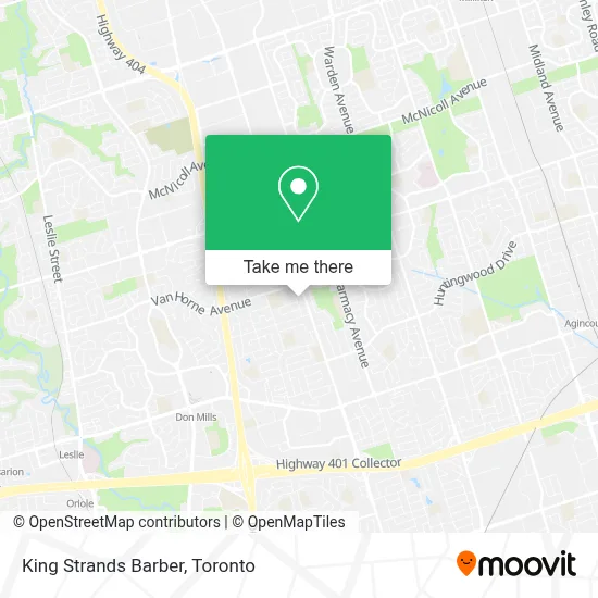 King Strands Barber map