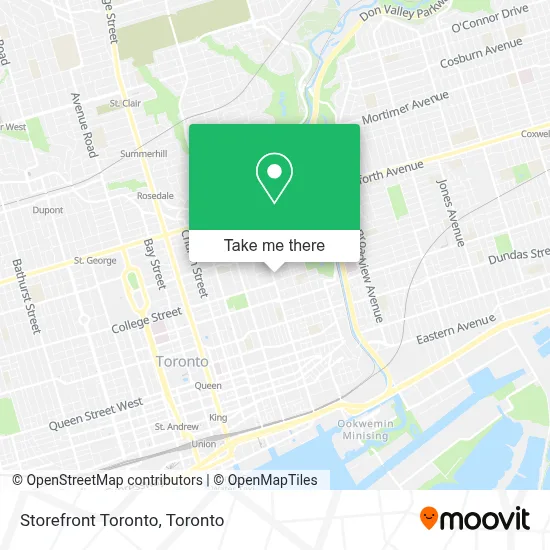 Storefront Toronto map