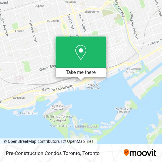 Pre-Construction Condos Toronto map