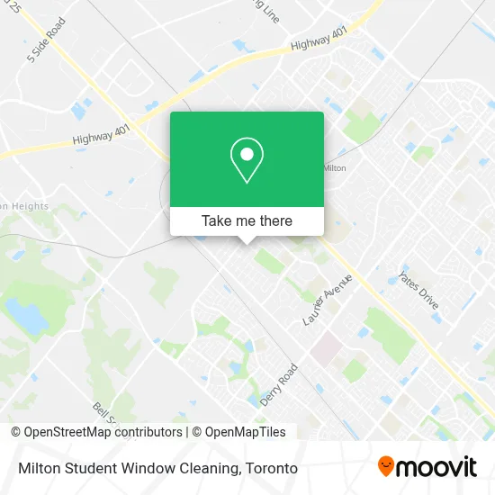 Milton Student Window Cleaning map