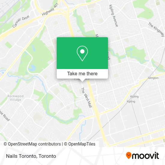 Nails Toronto map