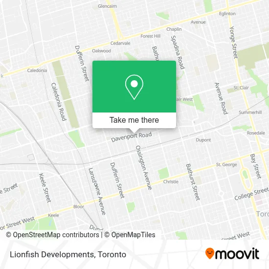 Lionfish Developments map