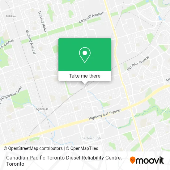 Canadian Pacific Toronto Diesel Reliability Centre map