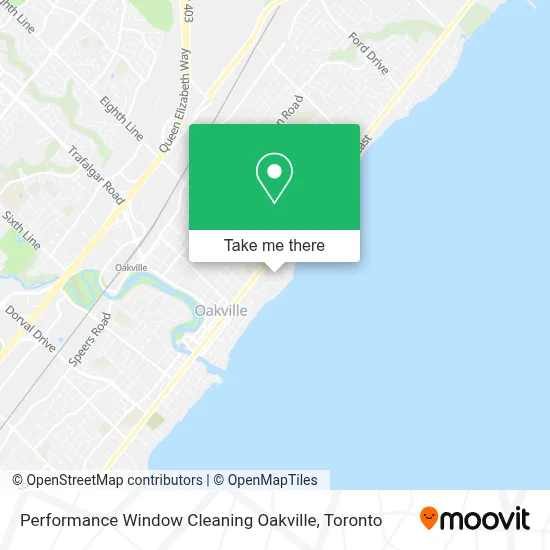 Performance Window Cleaning Oakville map