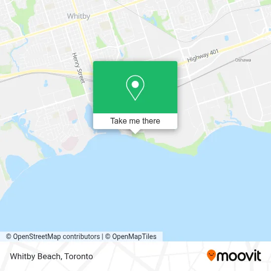 Whitby Beach map
