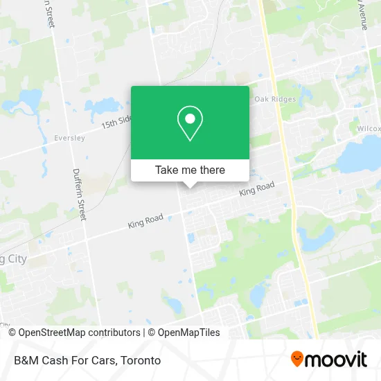 B&M Cash For Cars map