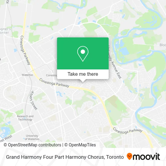 Grand Harmony Four Part Harmony Chorus map