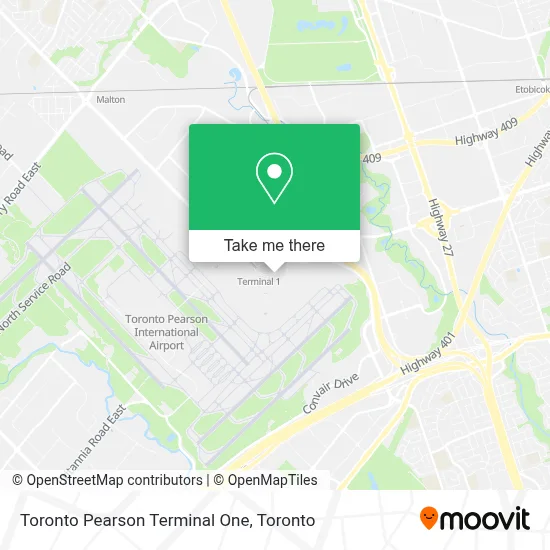 Toronto Pearson Terminal One map