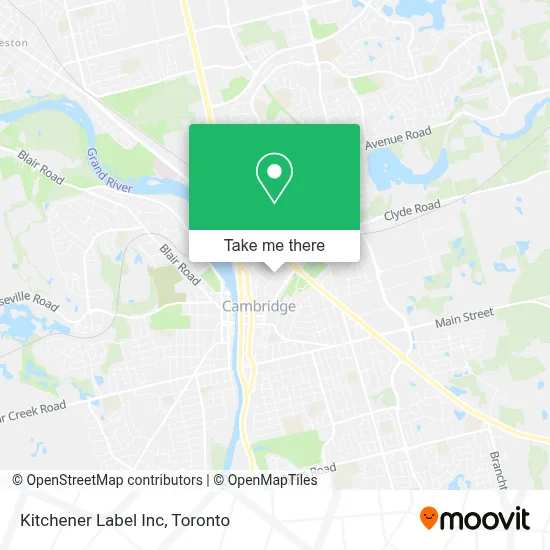 Kitchener Label Inc map