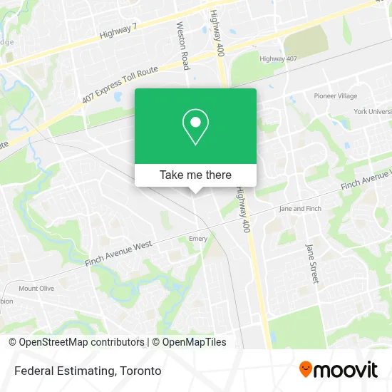 Federal Estimating map