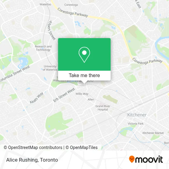 Alice Rushing map
