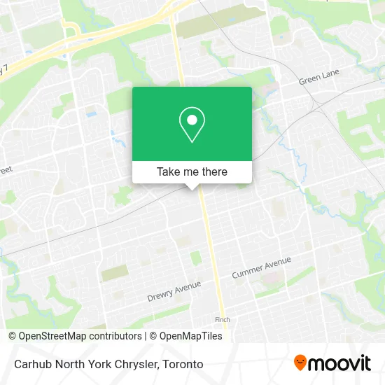 Carhub North York Chrysler map