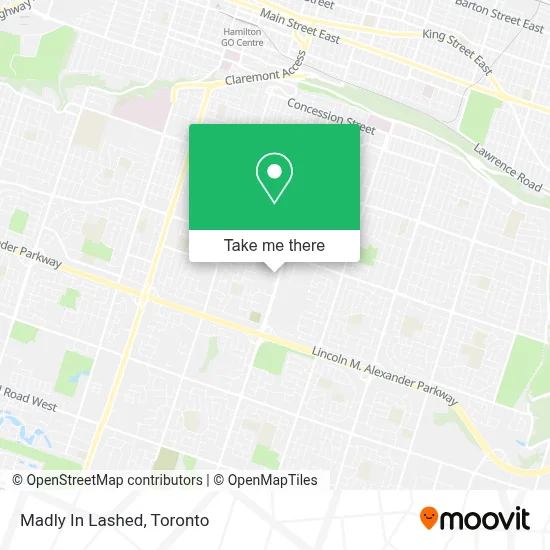 Madly In Lashed map
