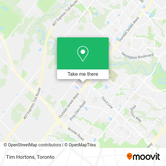 Tim Hortons map