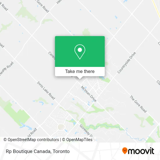 Rp Boutique Canada map