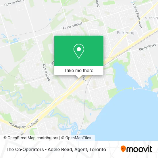 The Co-Operators - Adele Read, Agent map
