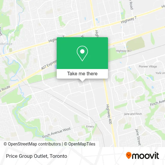 Price Group Outlet map