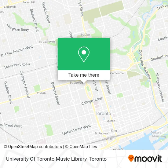 University Of Toronto Music Library map