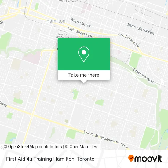 First Aid 4u Training Hamilton map