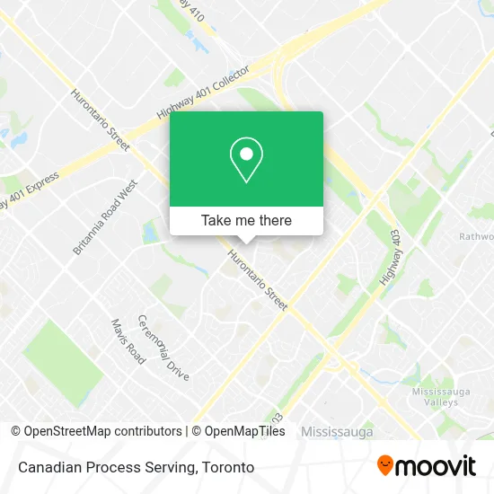 Canadian Process Serving map