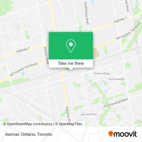 Awmac Ontario map