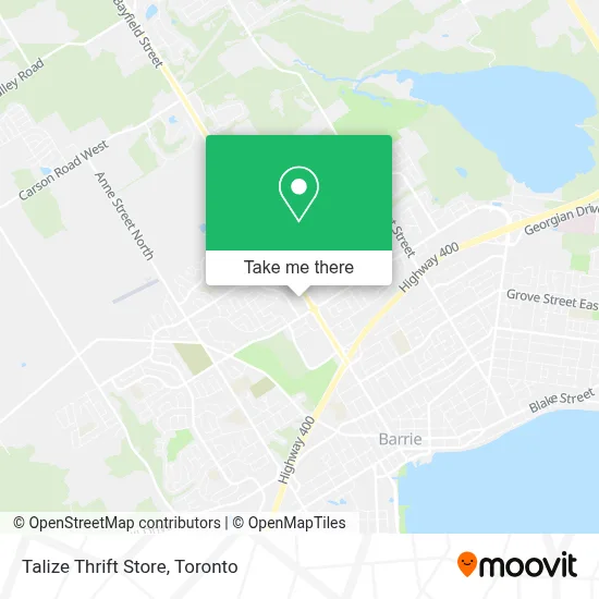 Talize Thrift Store map