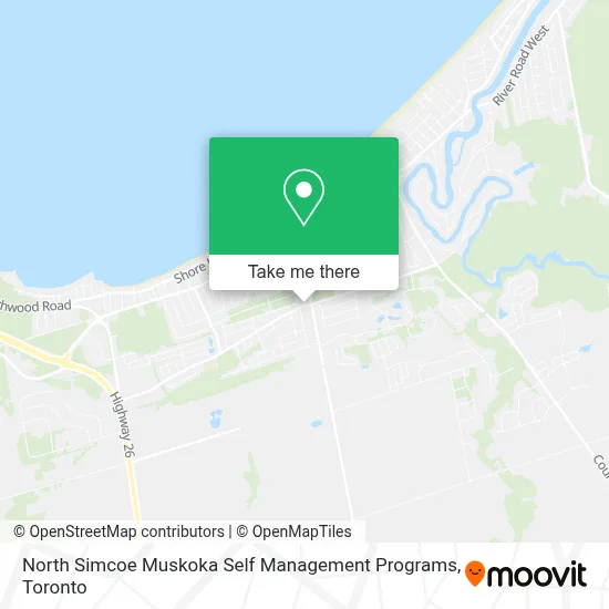 North Simcoe Muskoka Self Management Programs map