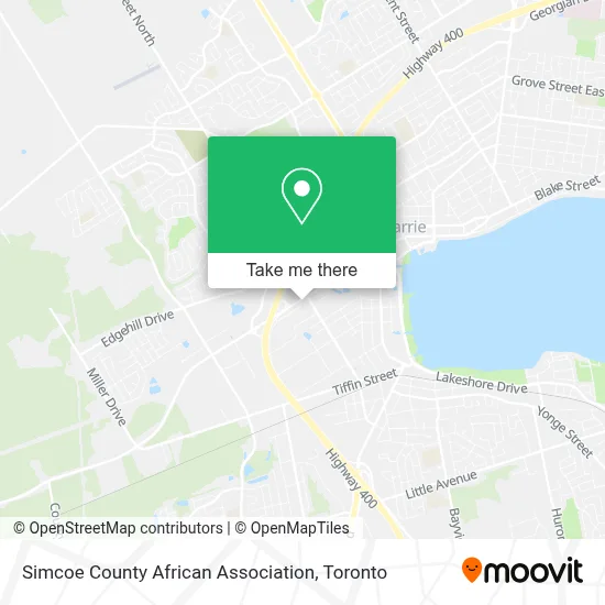 Simcoe County African Association map