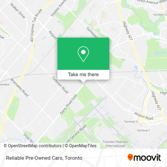 Reliable Pre-Owned Cars map