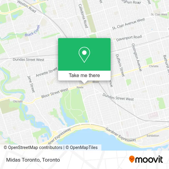 Midas Toronto map