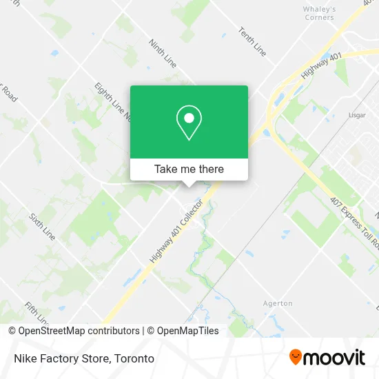 Nike Factory Store map