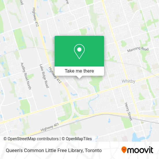 Queen's Common Little Free Library map