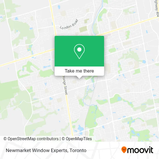 Newmarket Window Experts map