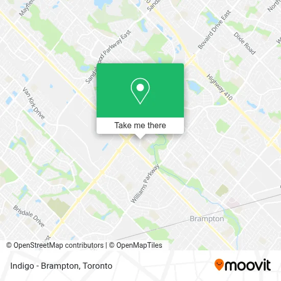 Indigo - Brampton map