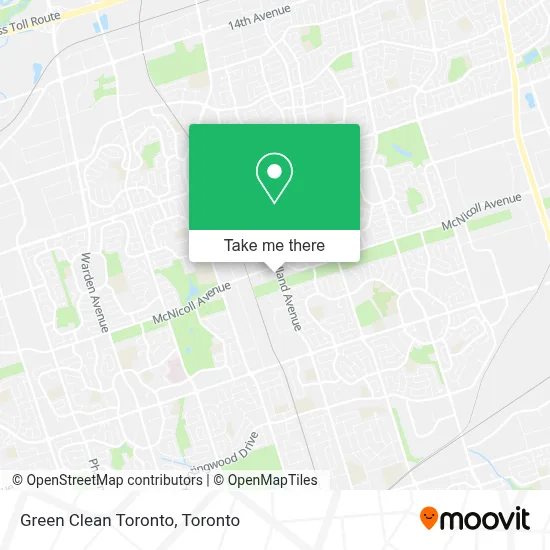 Green Clean Toronto map