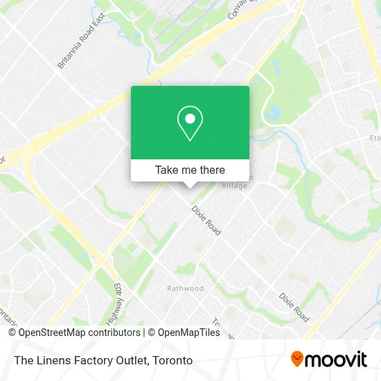 The Linens Factory Outlet map