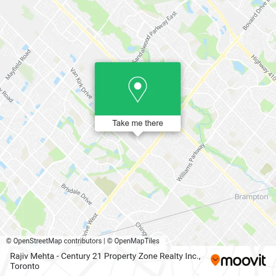 Rajiv Mehta - Century 21 Property Zone Realty Inc. map