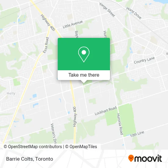 Barrie Colts map