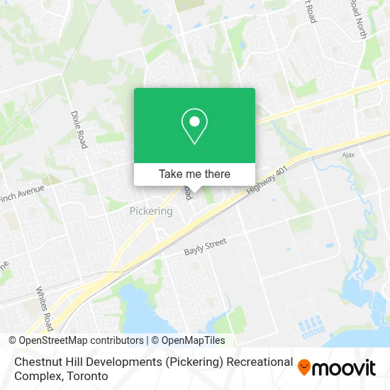 Chestnut Hill Developments (Pickering) Recreational Complex map