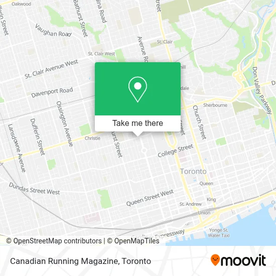Canadian Running Magazine map