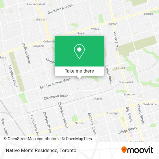 Native Men's Residence map