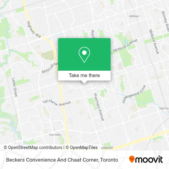 Beckers Convenience And Chaat Corner map