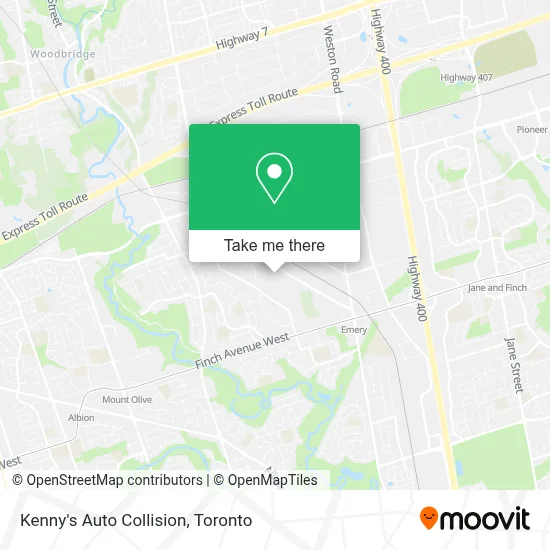 Kenny's Auto Collision map