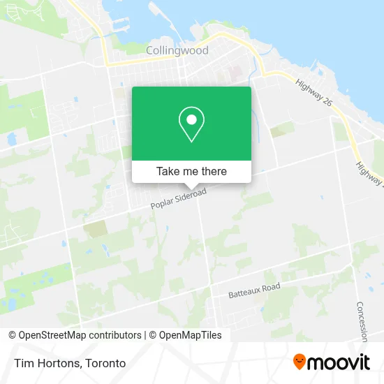 Tim Hortons map